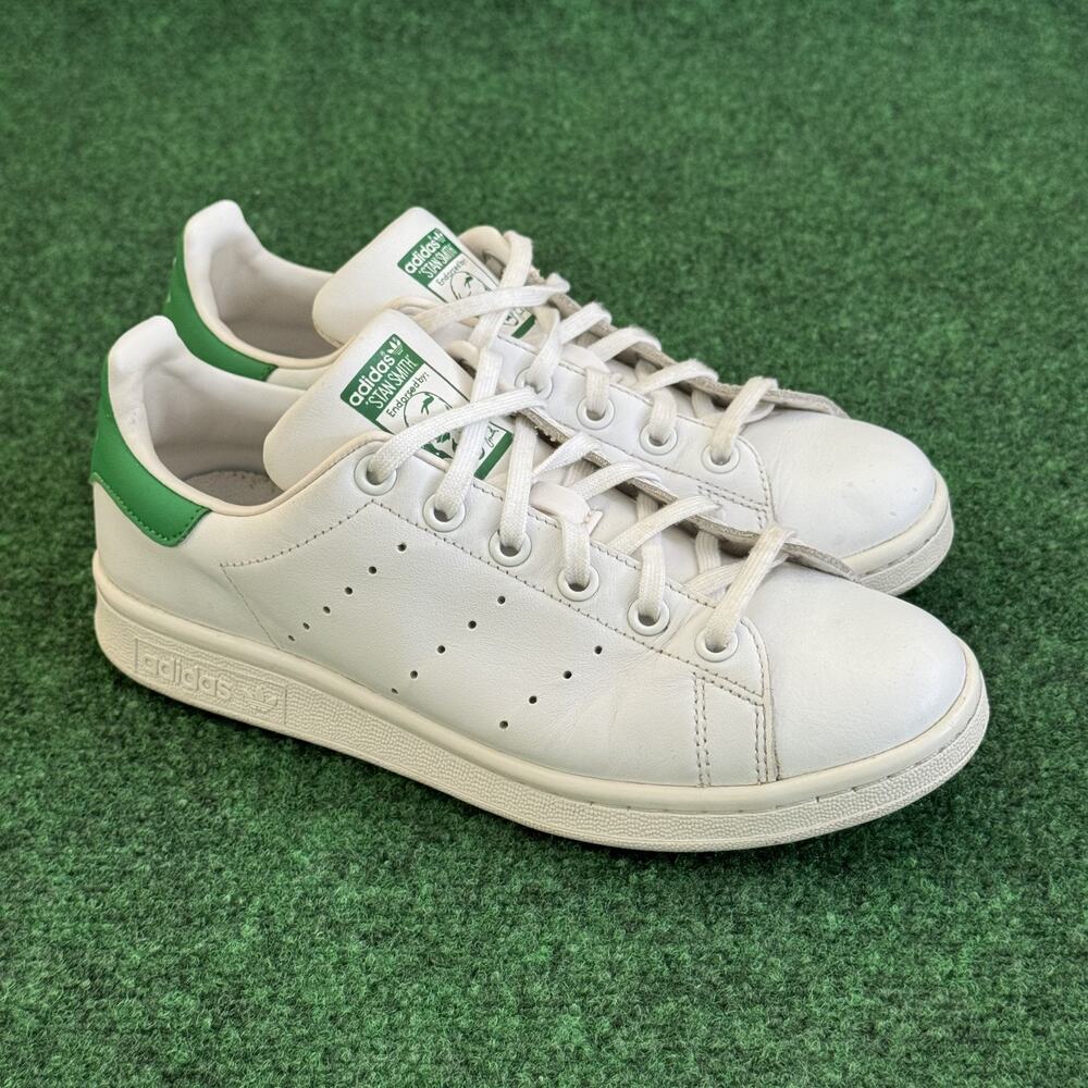Adidas Stan Smith Sneakers Womens Sz US 5 Core White Green Tennis Shoes M20605
